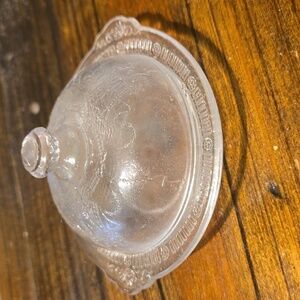 Vintage Depression Glass Mini Butter Dome